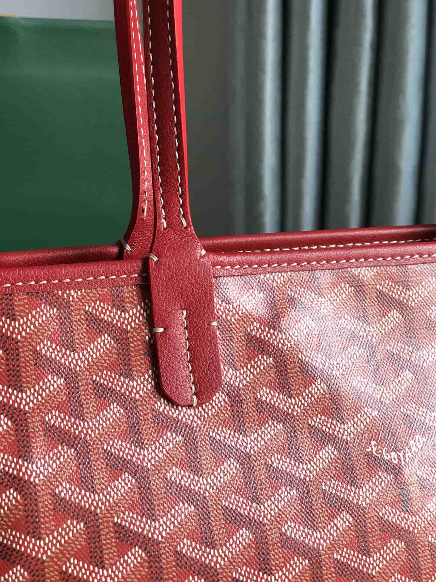 ARTOIS PM BAG Goyardine Canvas & Chevroches Calfskin Red High