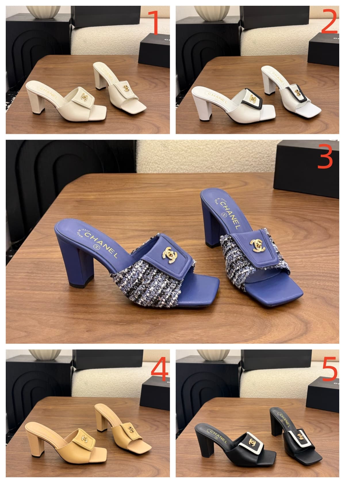 Chanel Square-toe Mules Women