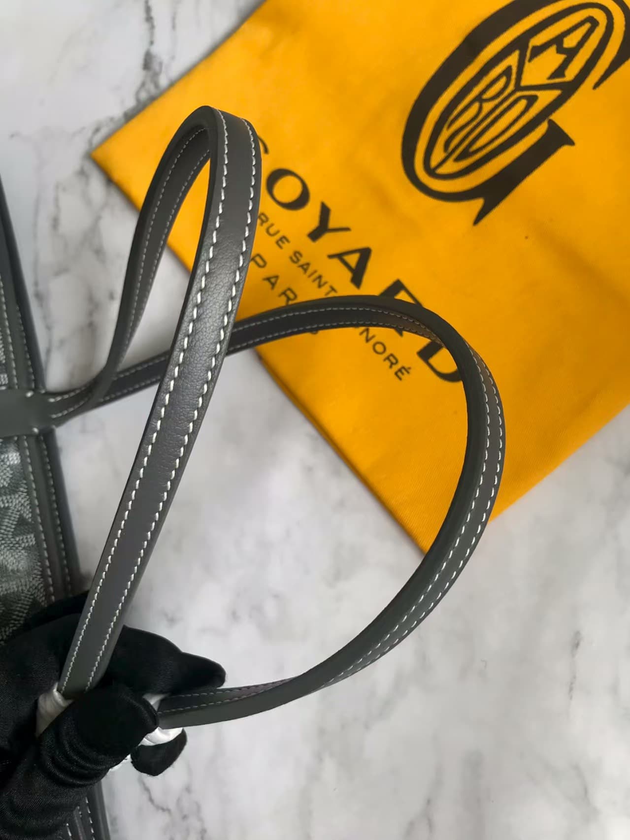ARTOIS PM BAG Goyardine Canvas & Chevroches Calfskin Grey High