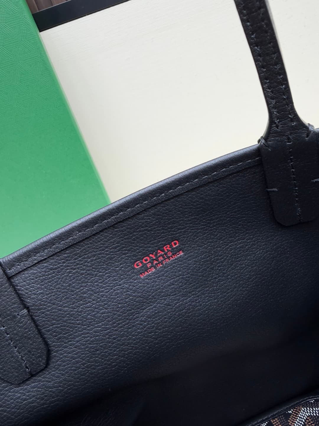 Goyard Mini Anjou Tote Goyardine Canvas with White Painted Mascot Black High
