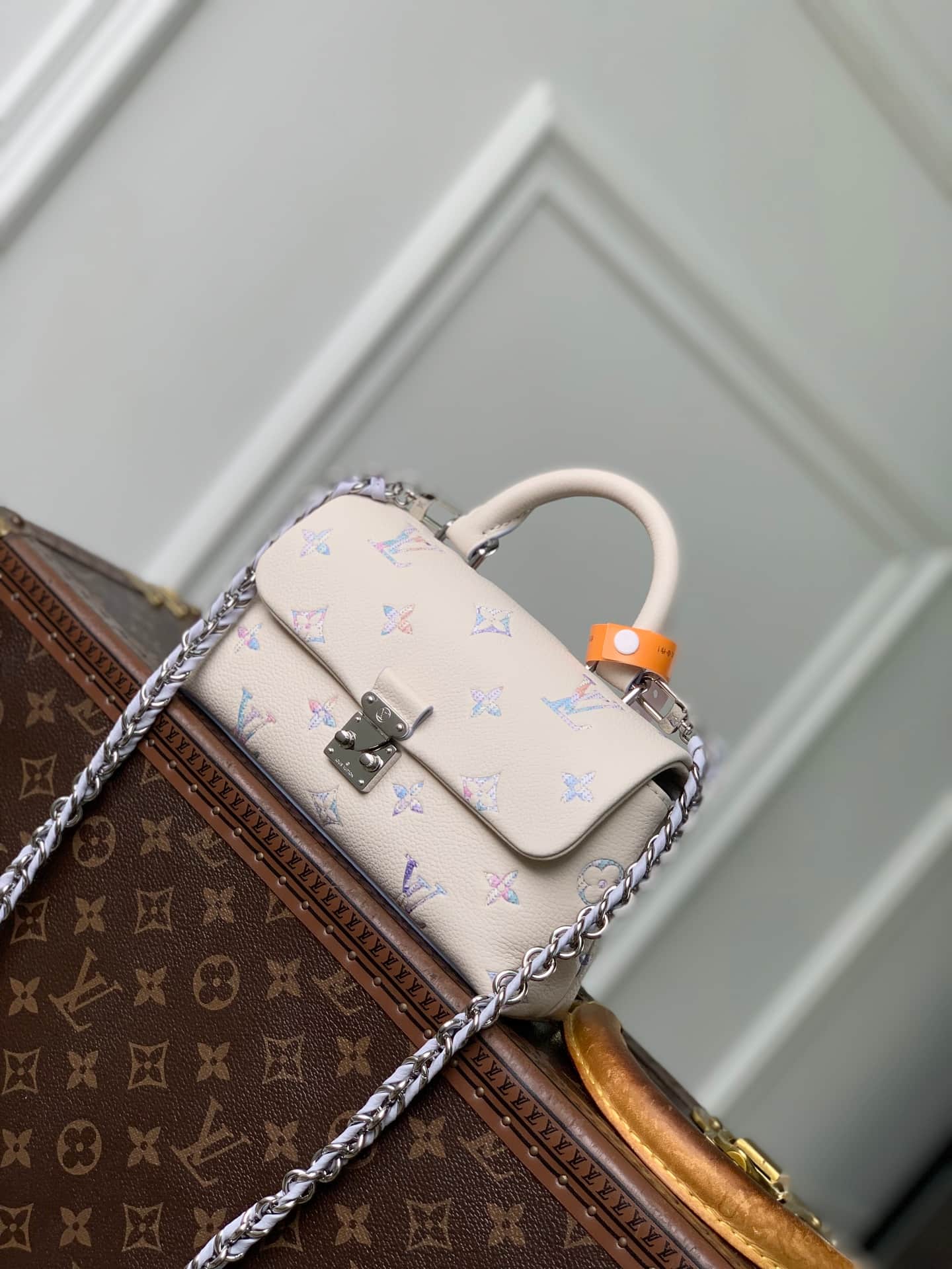 Louis Vuitton Nano Madeleine Monogram Empreinte Link Quartz Cowhide leather M2A374 High