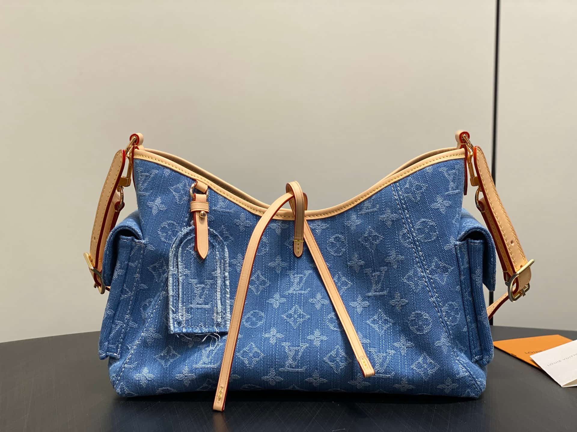 Louis Vuitton Carryall Cargo PM Monogram Blue Denim M28287 High