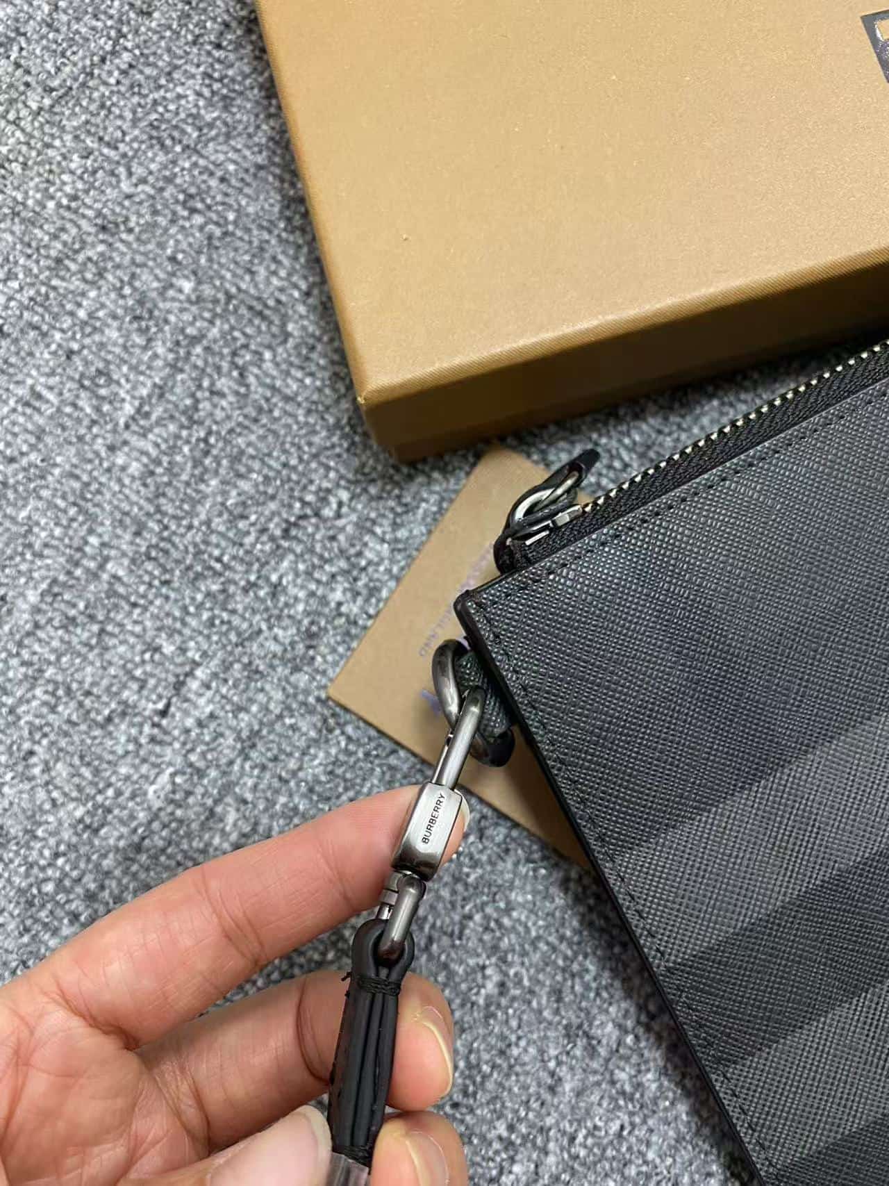 Burberry Check-print Clutch Bag High