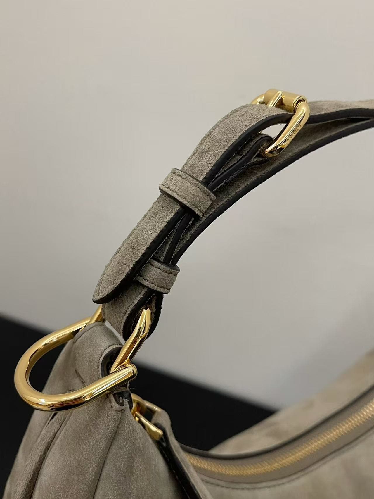 Fendigraphy Medium Suede Bag High