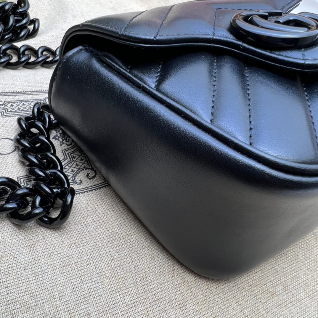 Gucci GG Marmont belt bag ‎739599 black High