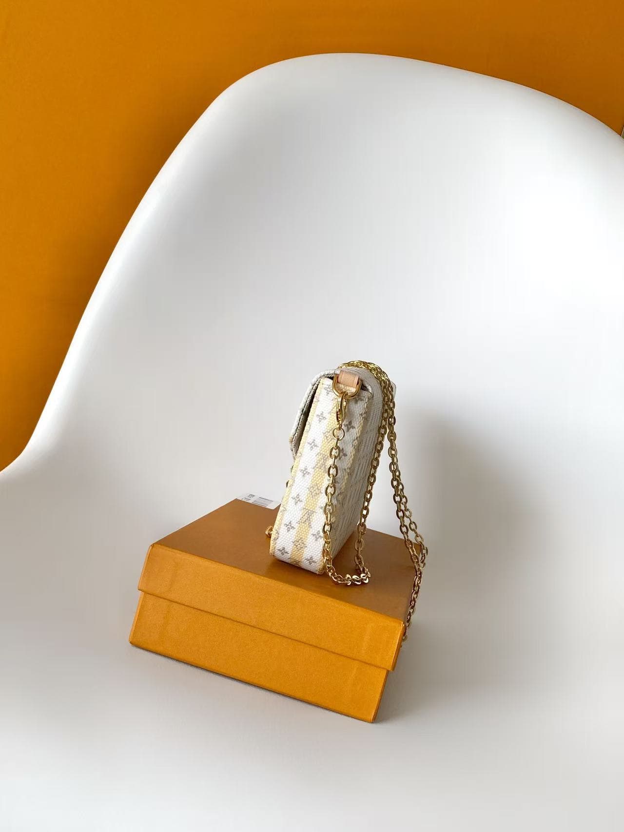 Louis Vuitton Pochette Félicie LV Stamp Banana Coated canvas M29471 High