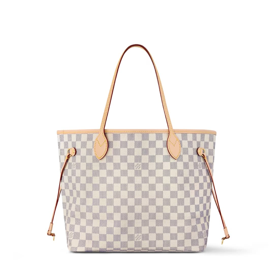 Louis Vuitton Neverfull MM Rose Beige Damier Azur coated canvas N40604 TOP