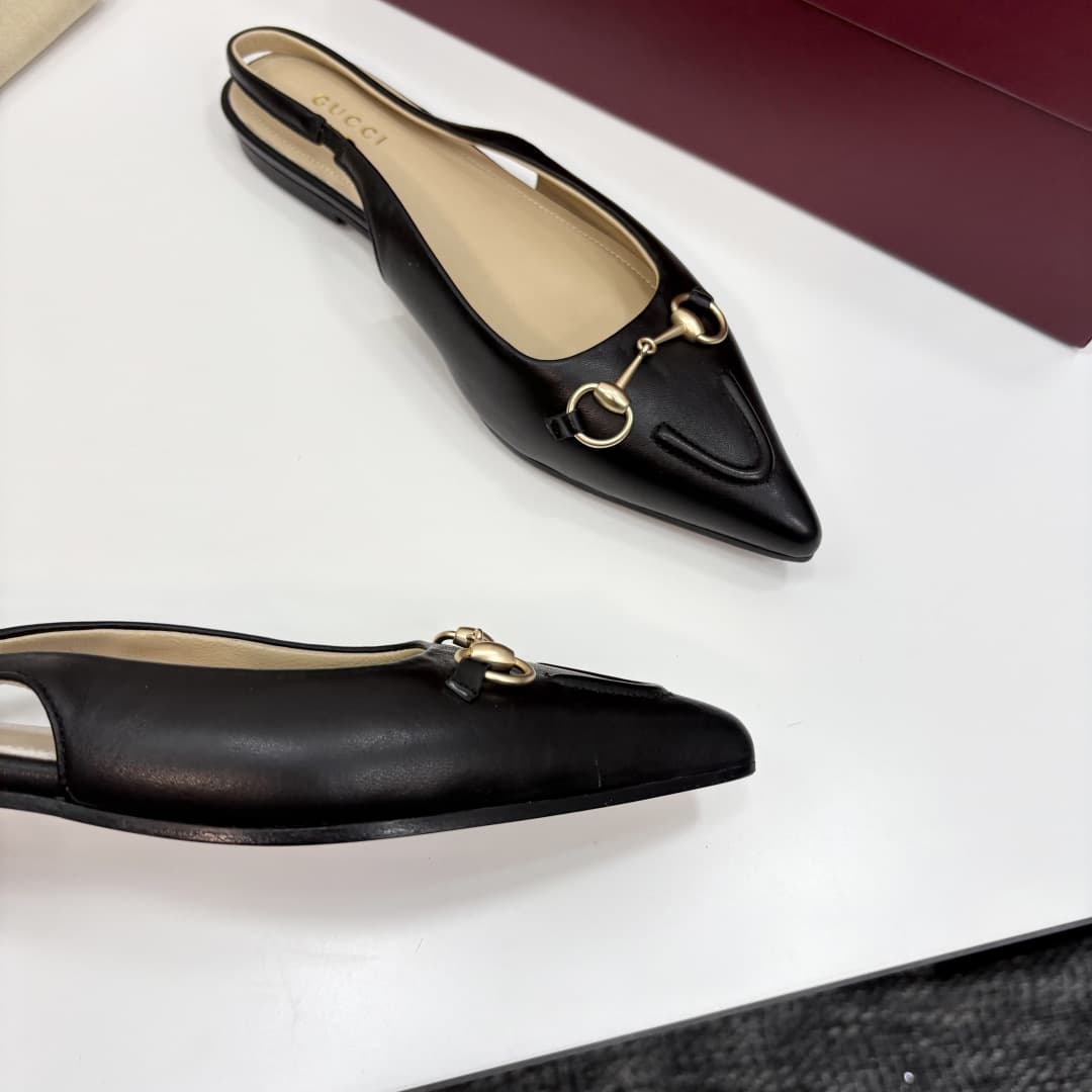 Gucci Leather Slingback Pump Shoes Women