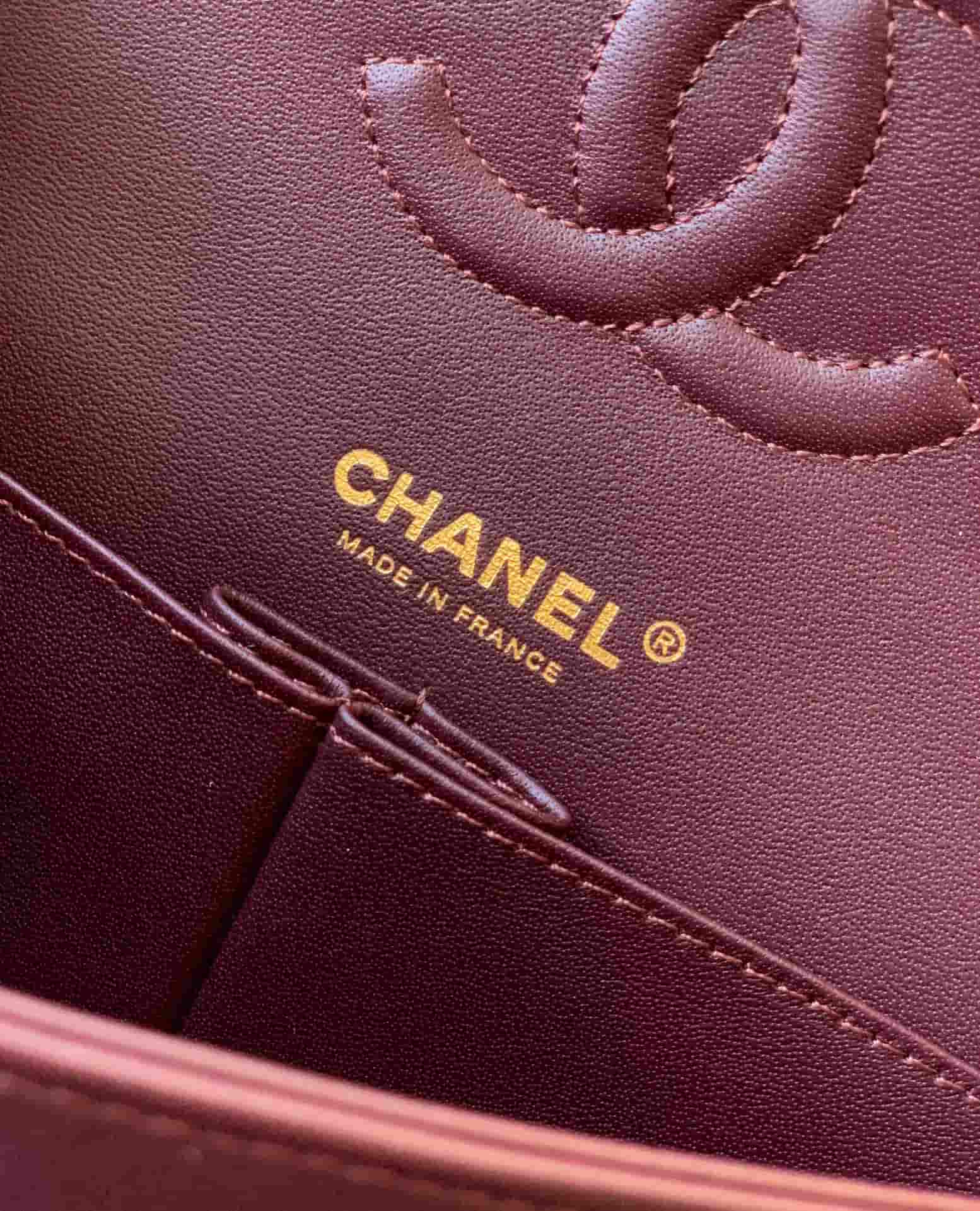 Chanel Medium CLASSIC HANDBAG Velvet  & Gold-Tone Metal Dark Brown A