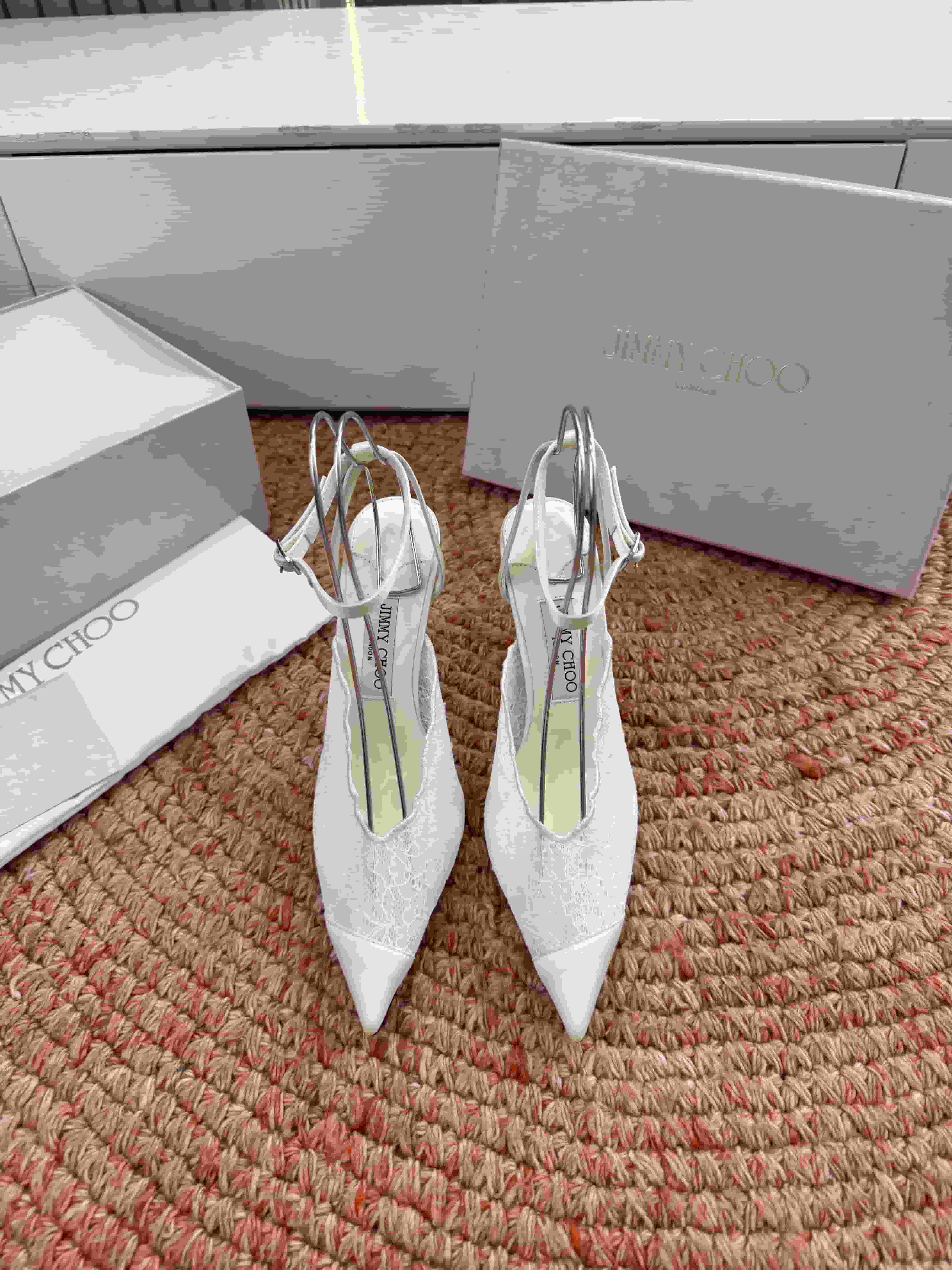 Jimmy Choo Amita Lace Slingback Pumps