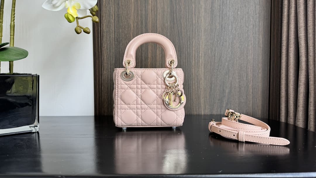 MICRO LADY Dior BAG Cannage Lambskin Light-Pink High