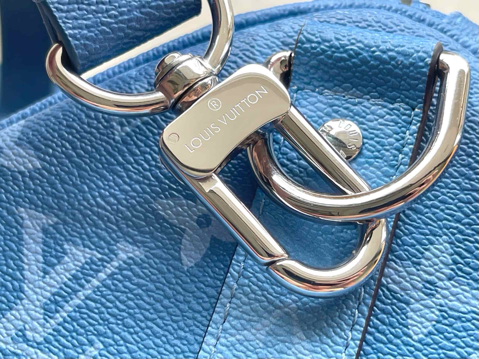Louis Vuitton Keepall Bandoulière 50 Blue Monogram Pigment coated canvas M28227 TOP