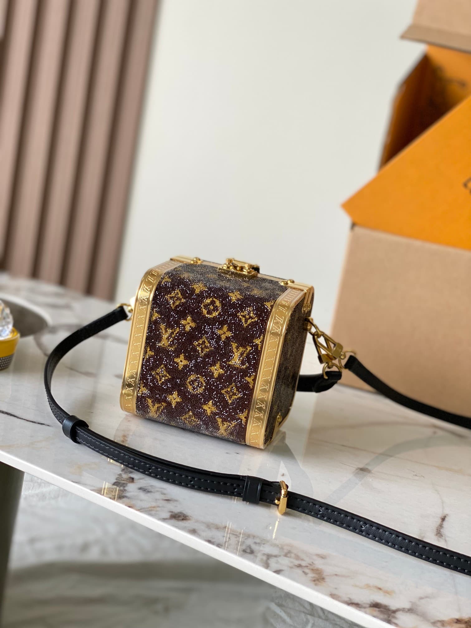 Louis Vuitton Treasure Box Crystals on textile Cowhide-leather and metallic trim M83089 TOP