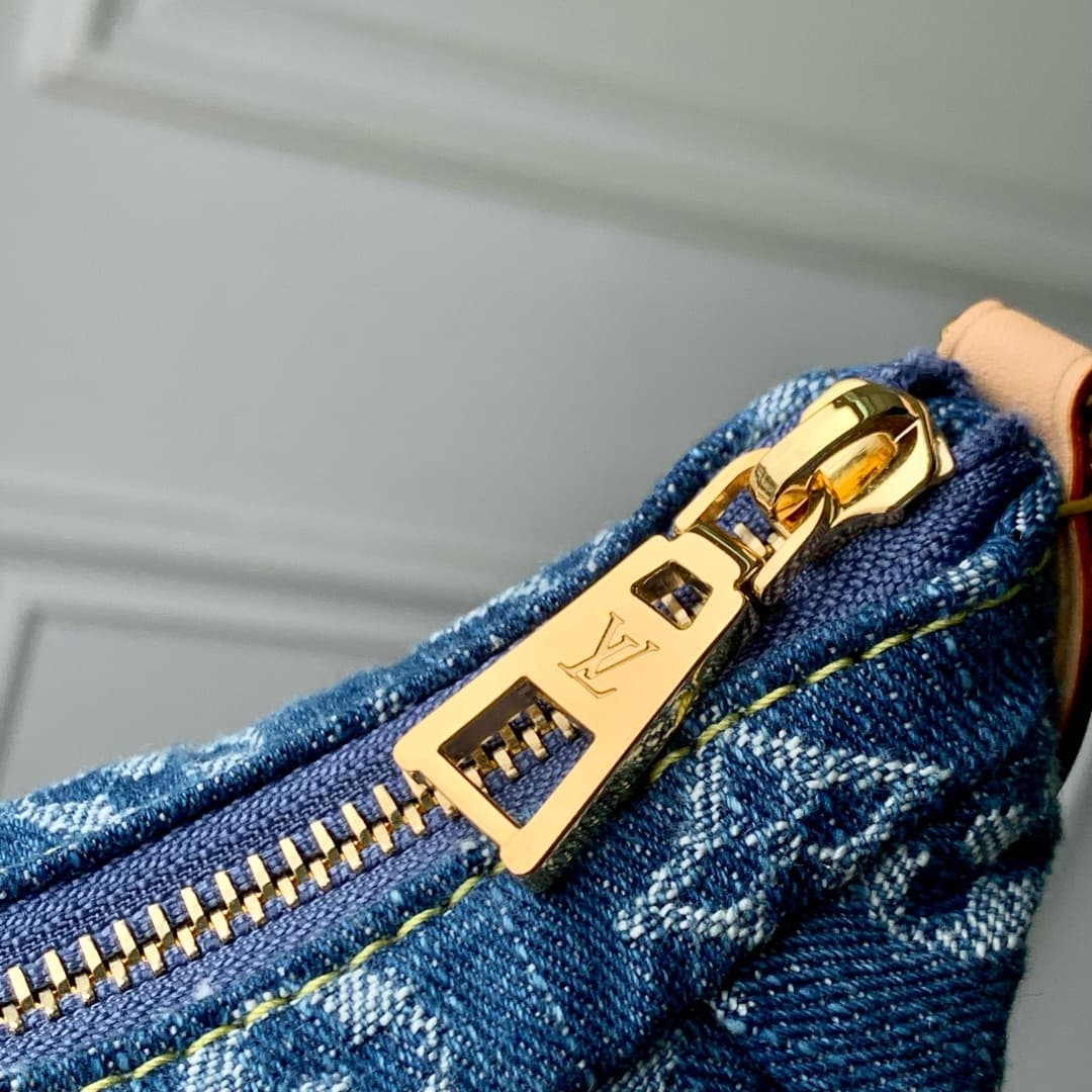 Louis Vuitton Pochette Valley Monogram Denim Blue M13571 High