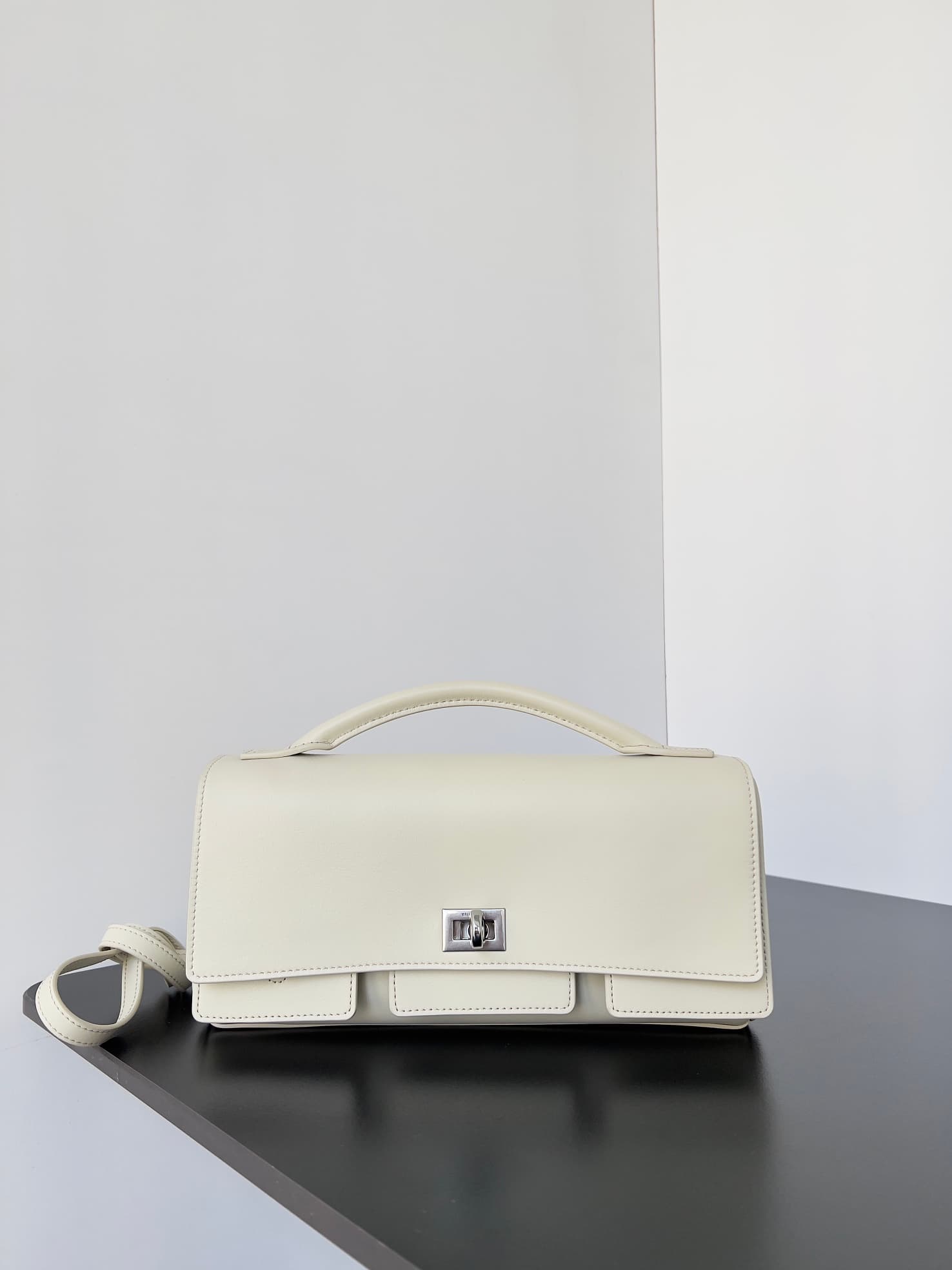 Balenciaga Bel Air Small Clutch On Strap smooth leather High