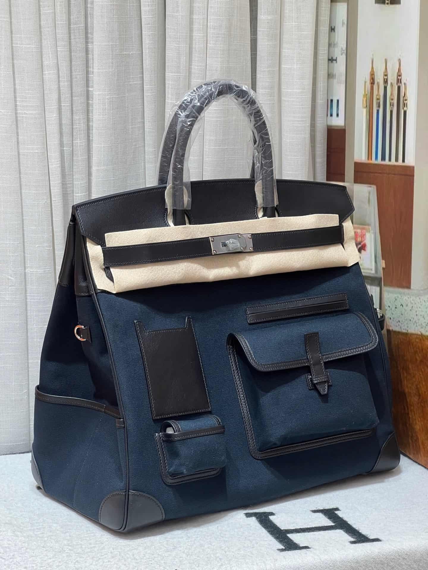 Hermes Birkin Cargo bag 40 Canvas & Swift Leather WAX High