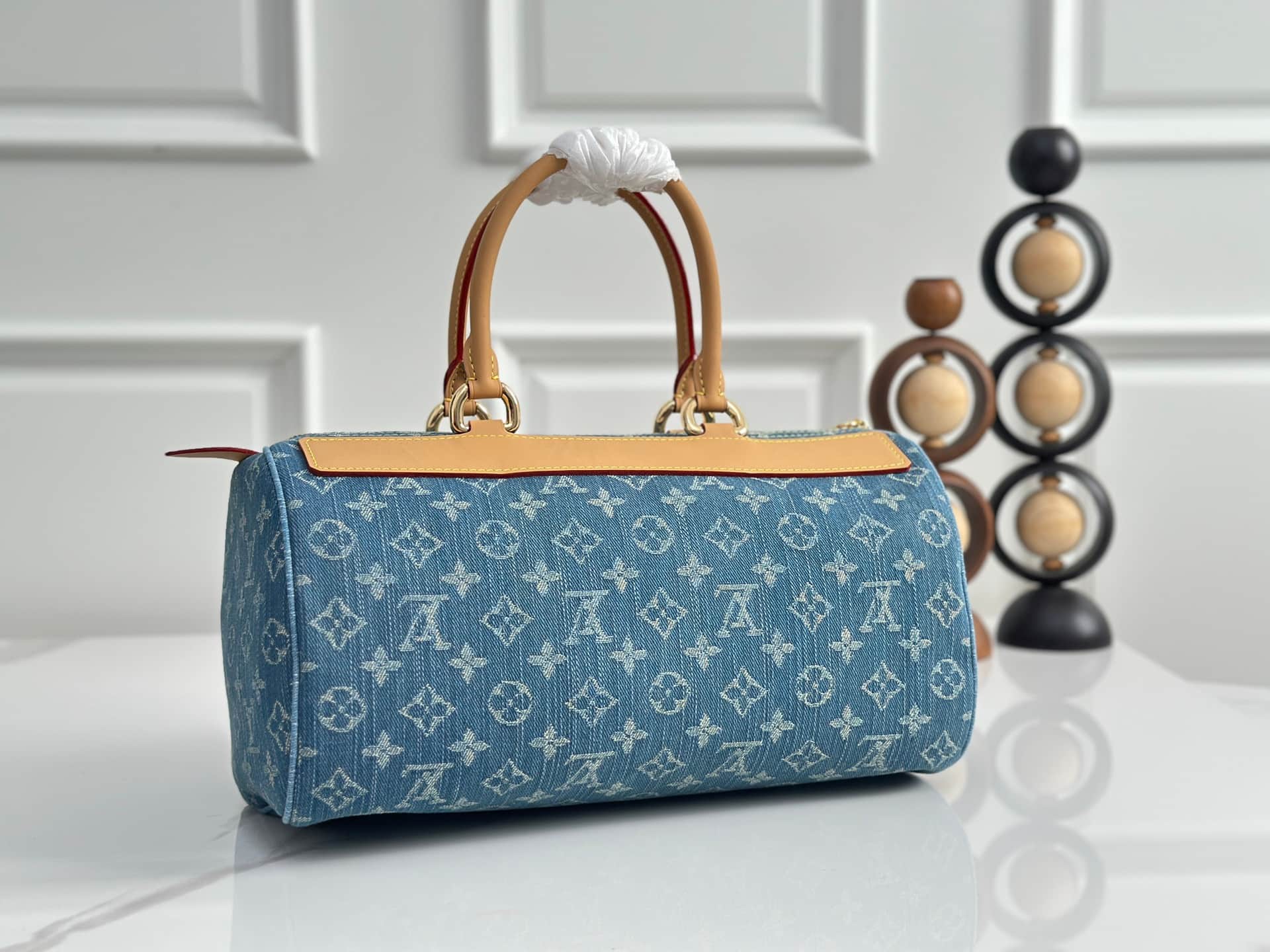 Louis Vuitton Neo Speedy Handbag in Blue Denim M95215 High