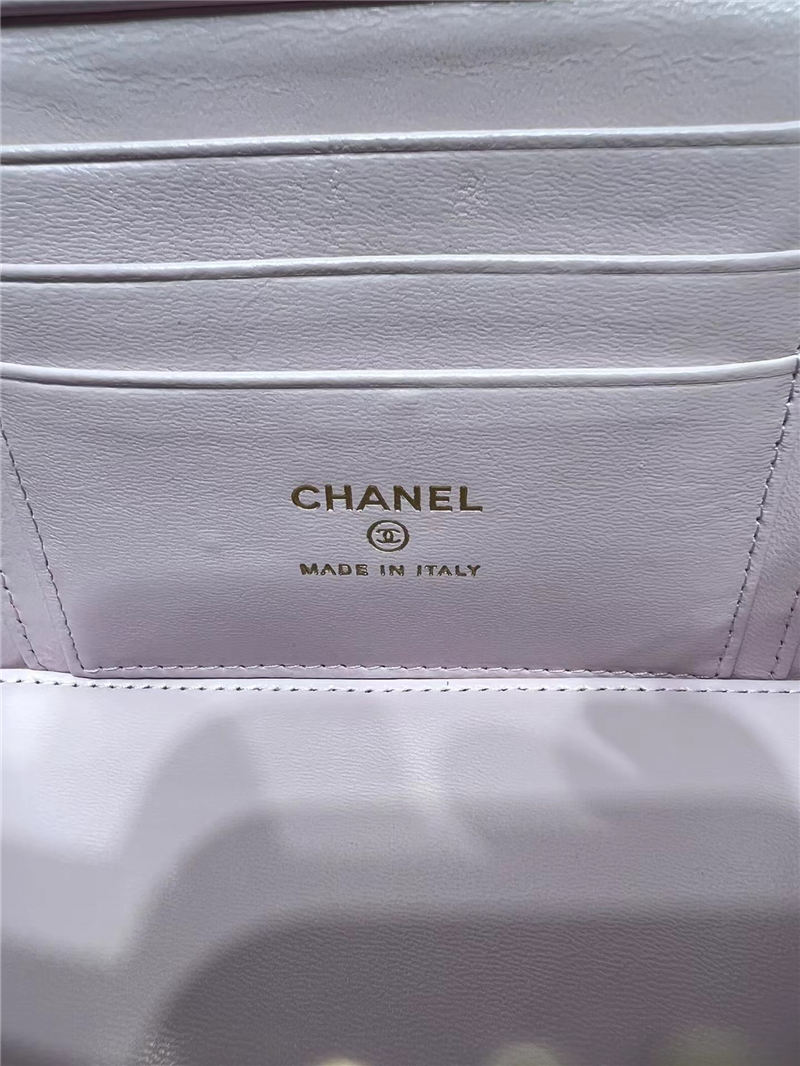 Chanel VANITY WITH CHAIN AP2199 Lambskin & Gold-Tone Metal Pink High