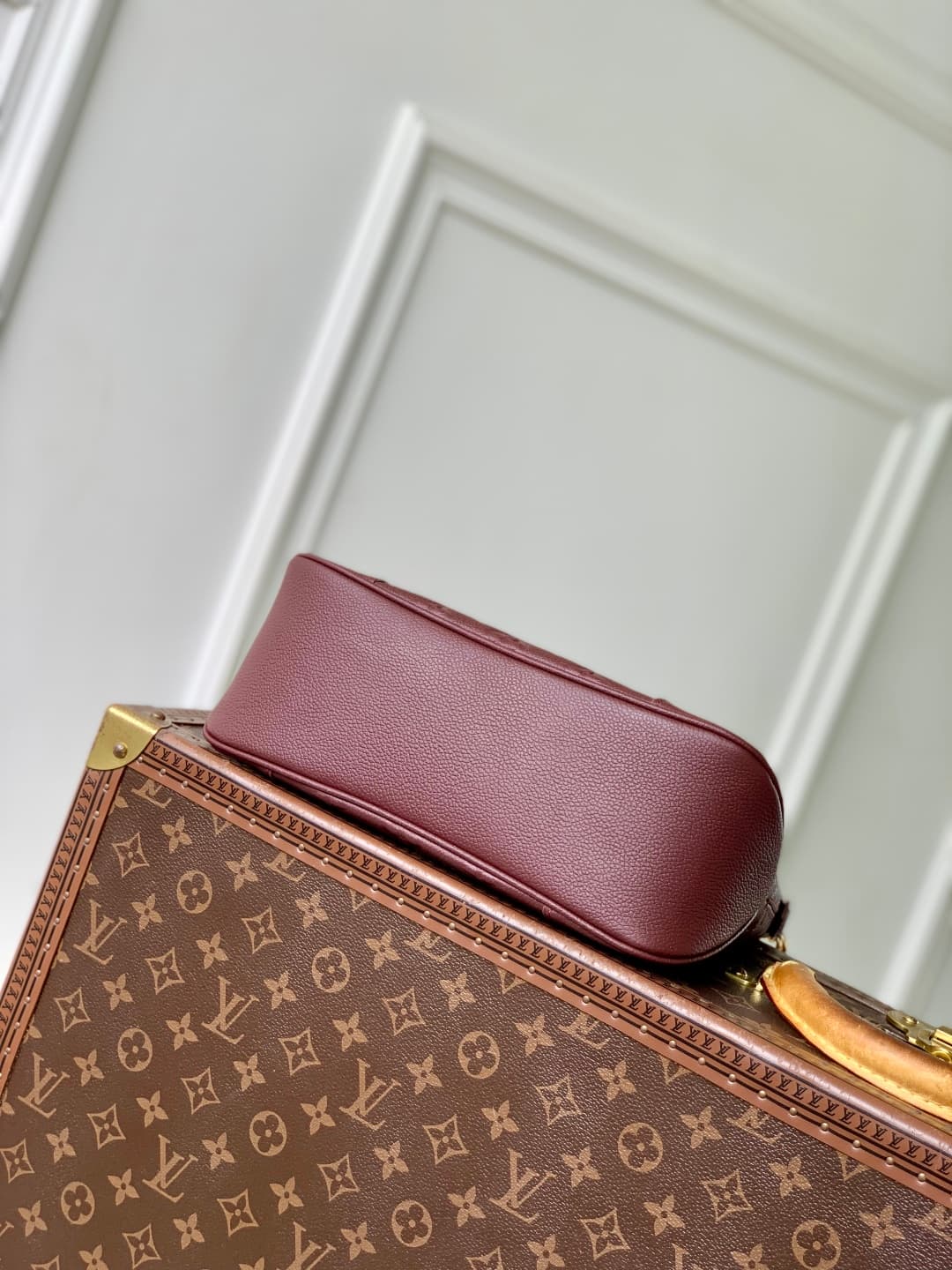Louis Vuitton Boulogne PM Monogram Empreinte Leather M12930 Wine Red High