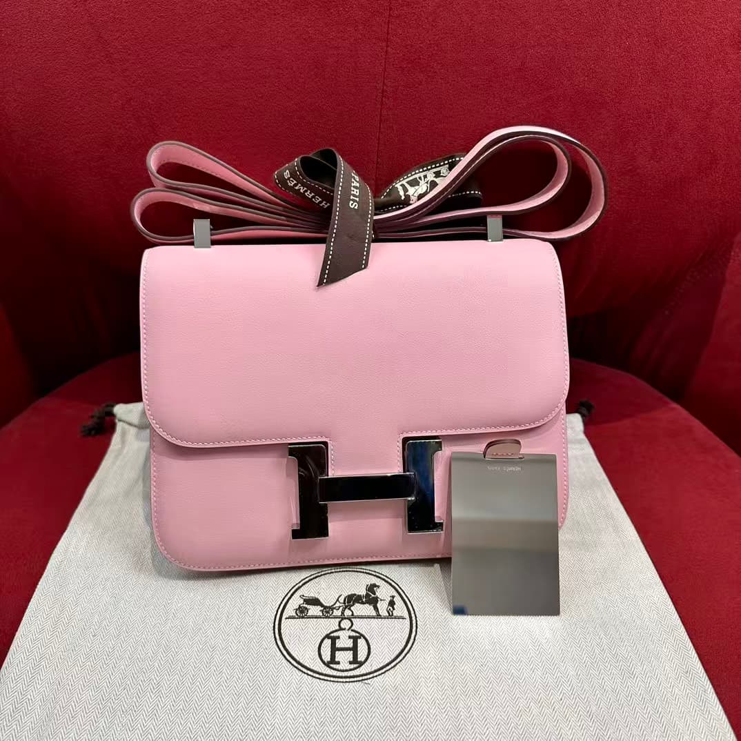 Hermes Constance 24 Rose Sakura Swift  Leather WAX High Customizing Style