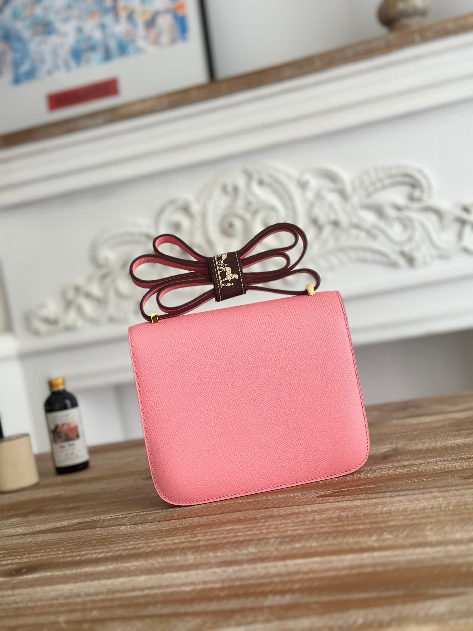 Hermes Mini Constance 18/24cm Epsom Bag Rose Confetti WAX  High