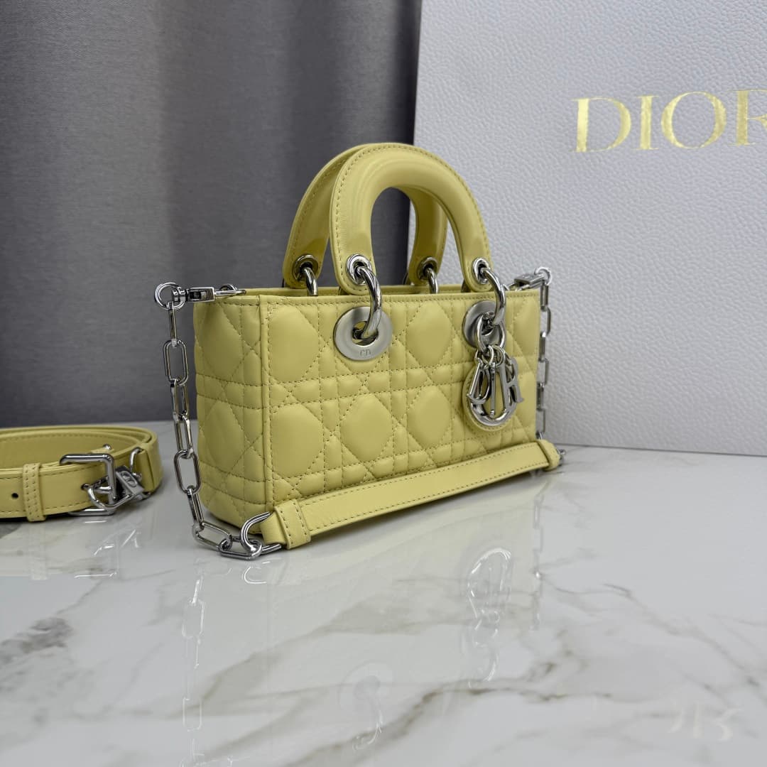 Dior Lady D-Joy Bag Yellow Cannage Lambskin M0636 High