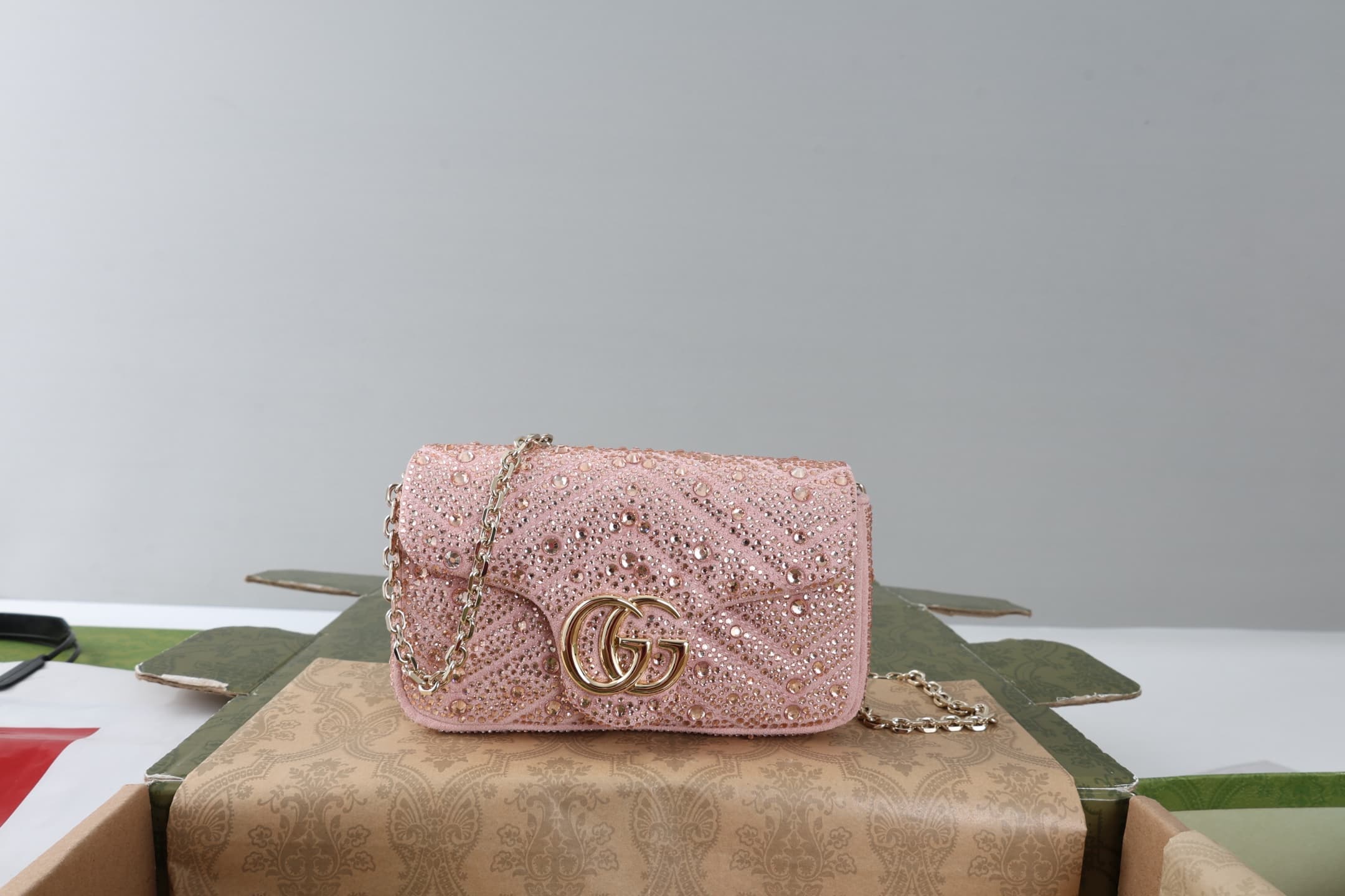 Gucci GG Marmont Mini shoulder bag in crystals 841290 High