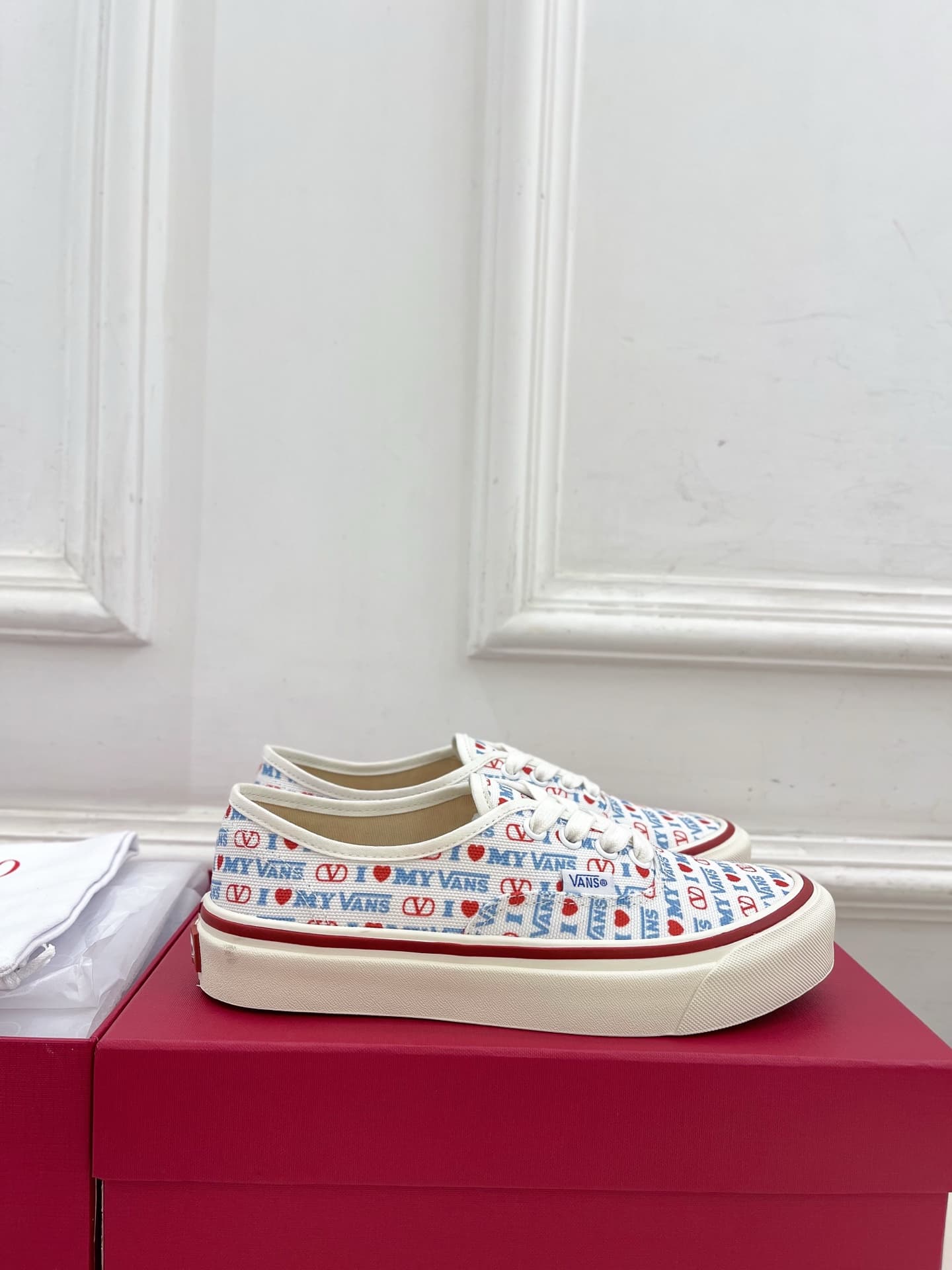 Valentino Garavani and Vans Authentic Checkerboard Men Women Shoes