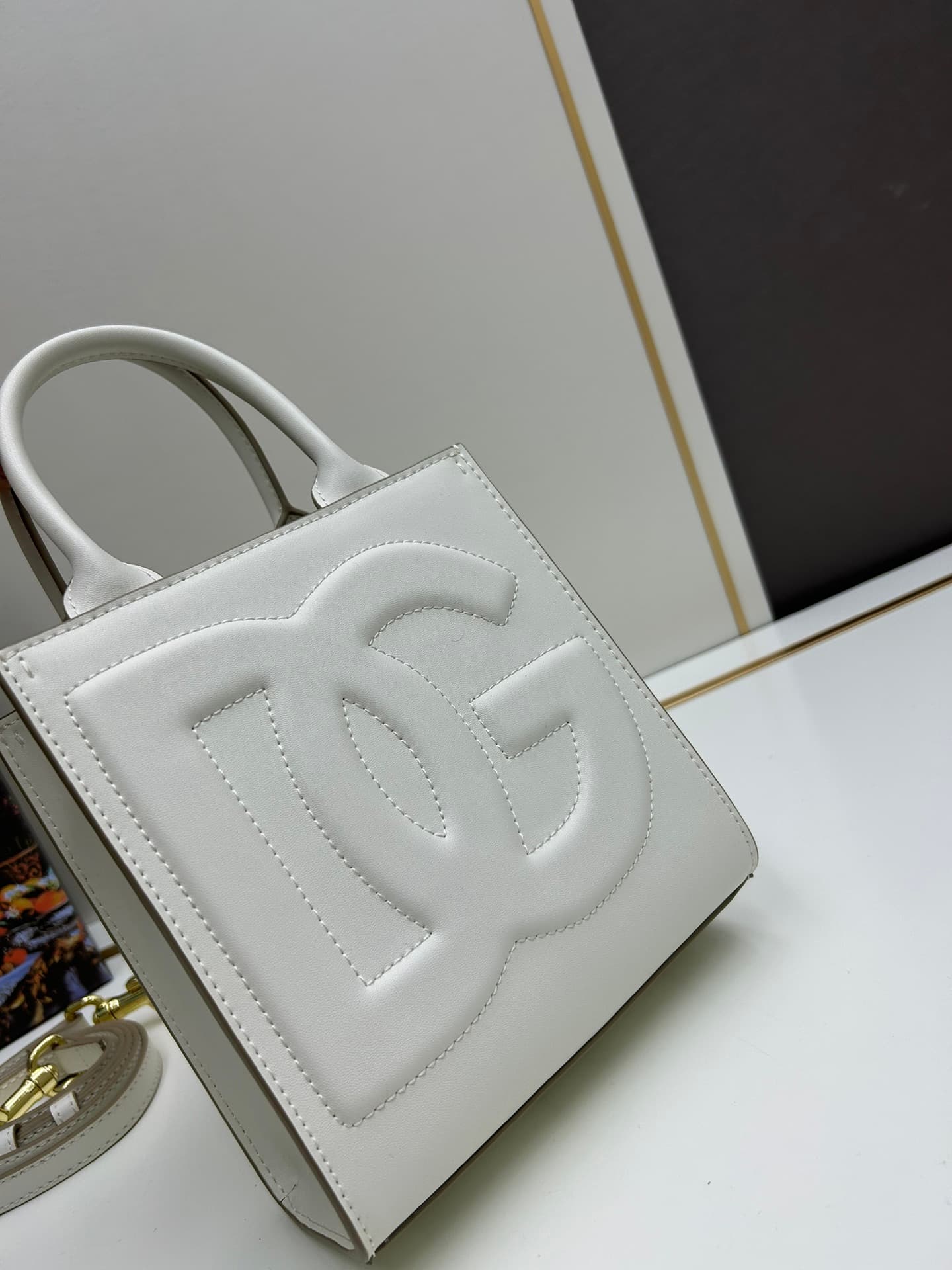 Dolce & Gabbana Mini DG Daily Tote Bag White Calfskin High