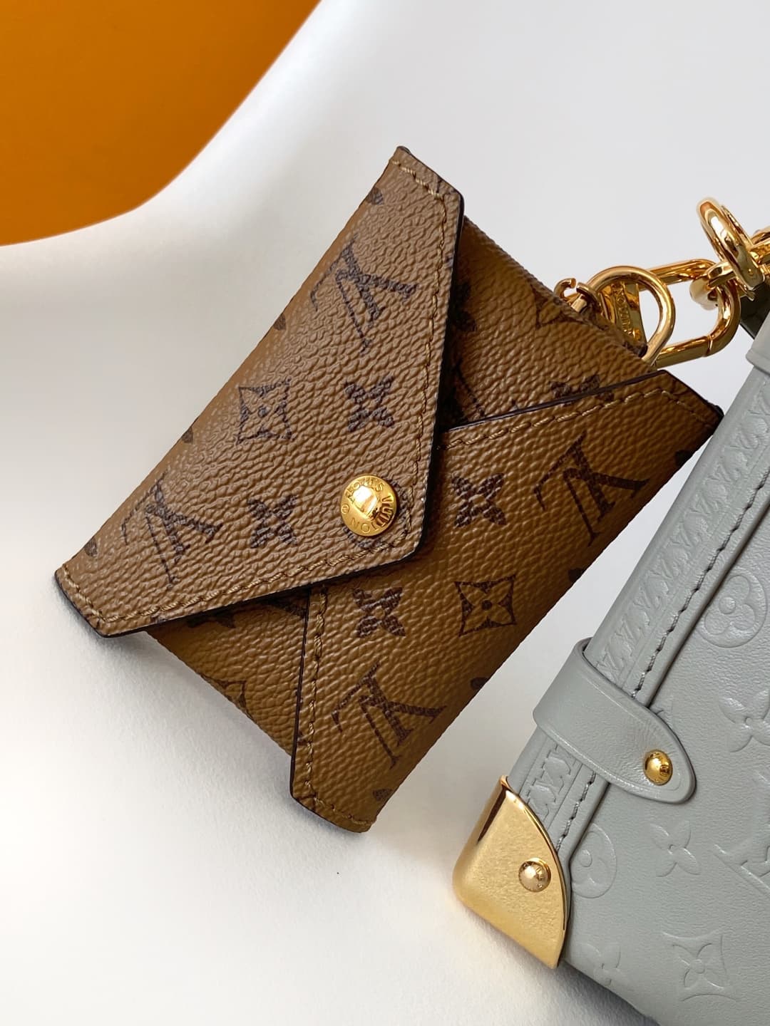 Louis Vuitton Side Trunk MM Cloud Gray Calfskin leather M25602 High