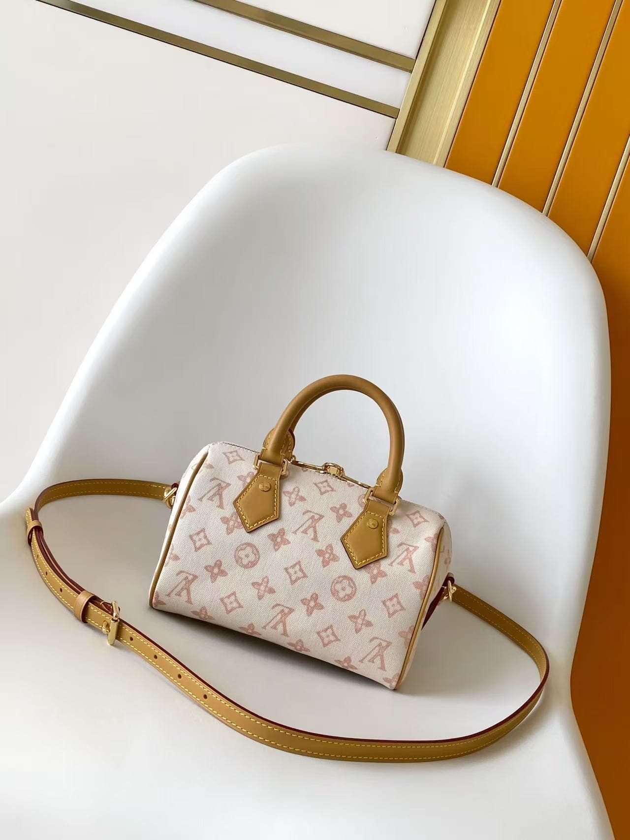 Louis Vuitton Speedy Bandoulière 20 Linen Monogram Origine Lin Coated canvas M27951 High