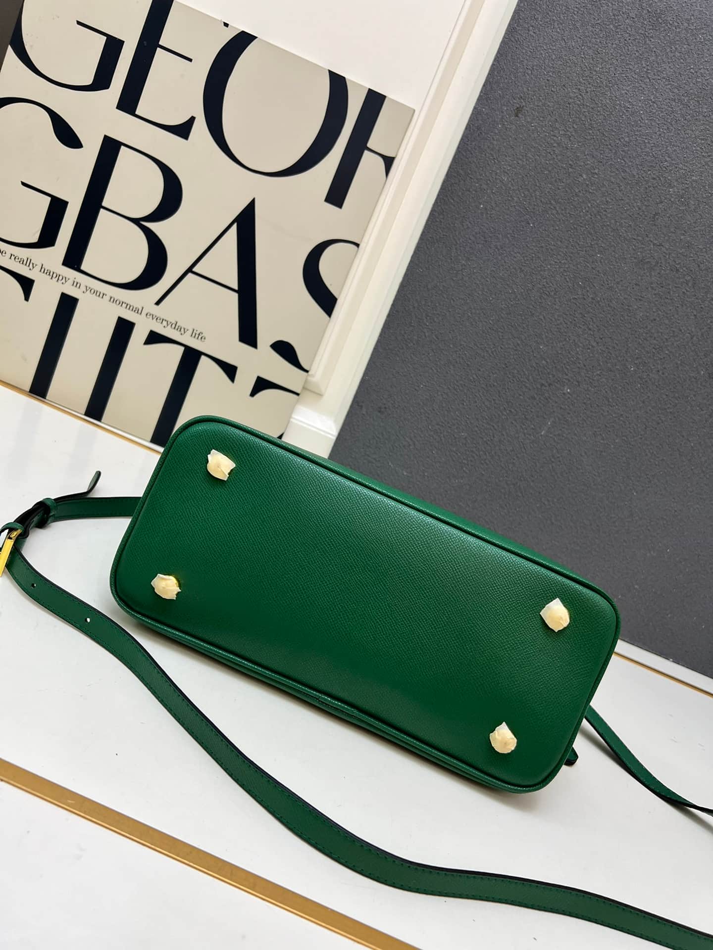 Prada Saffiano Leather Matinée Handbag Green