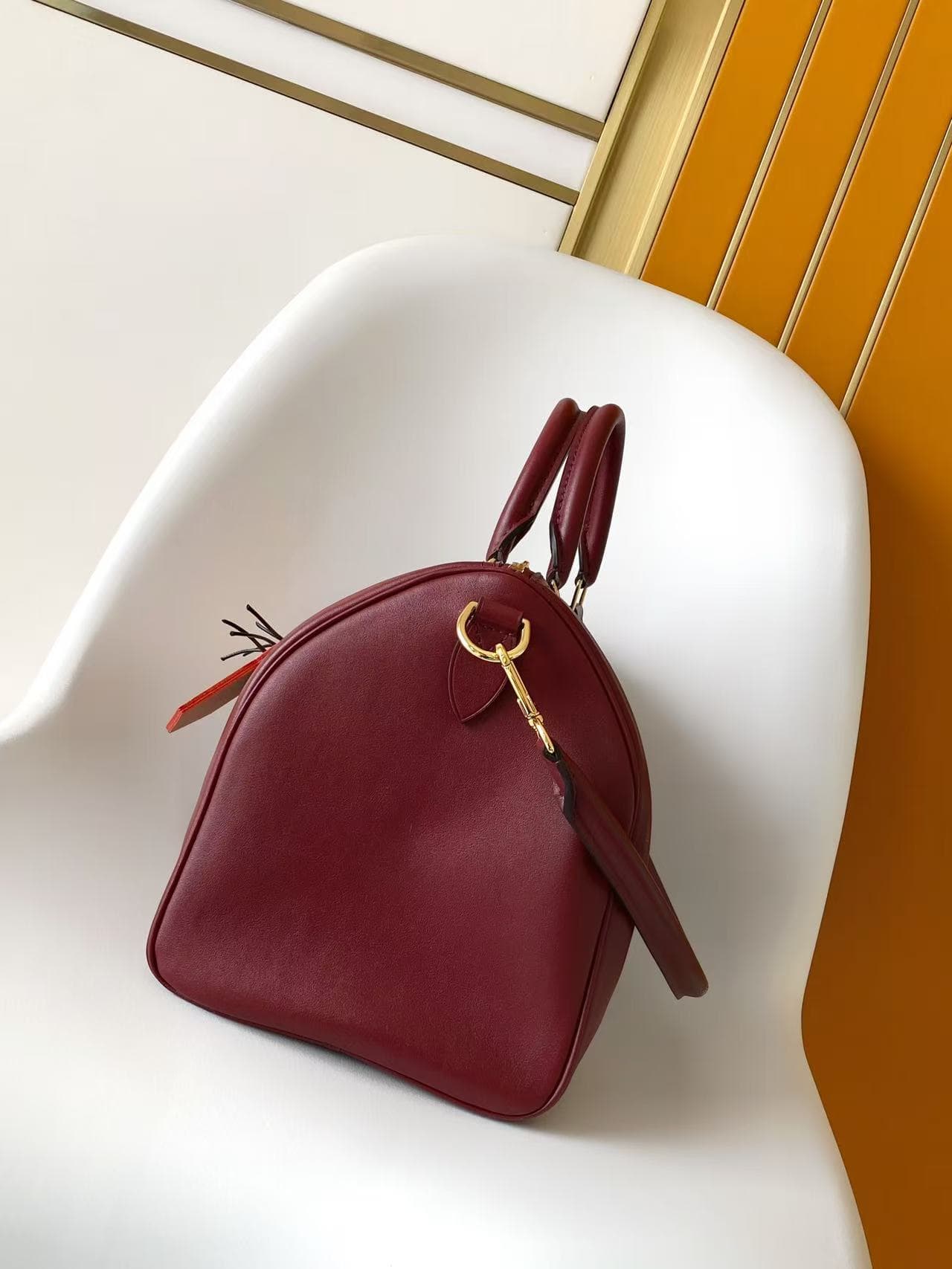 Louis Vuitton Speedy Soft 30 Plum Calfskin leather M25766 High