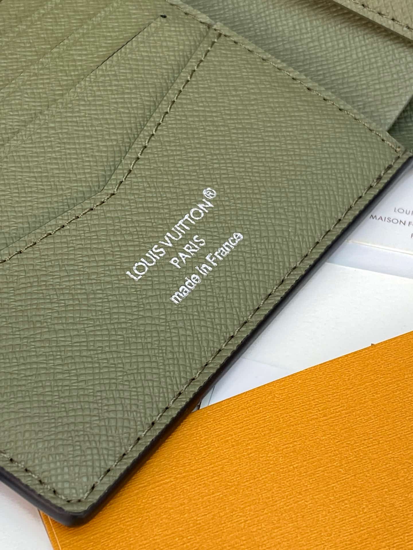Louis Vuitton Slender Wallet Khaki Green Monogram Eclipse coated canvas M28644 High