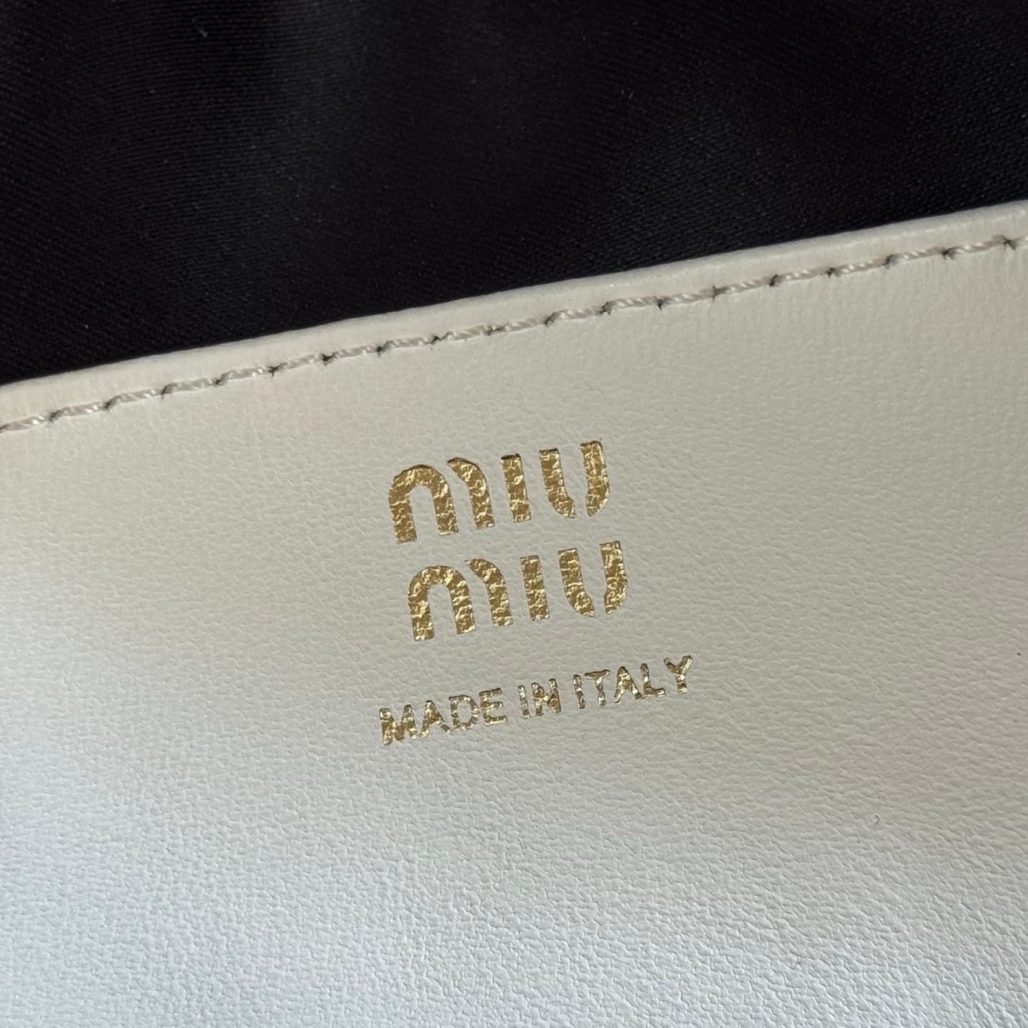 Miu Miu Arcadie Matelassé nappa leather bag White 5BB191 TOP