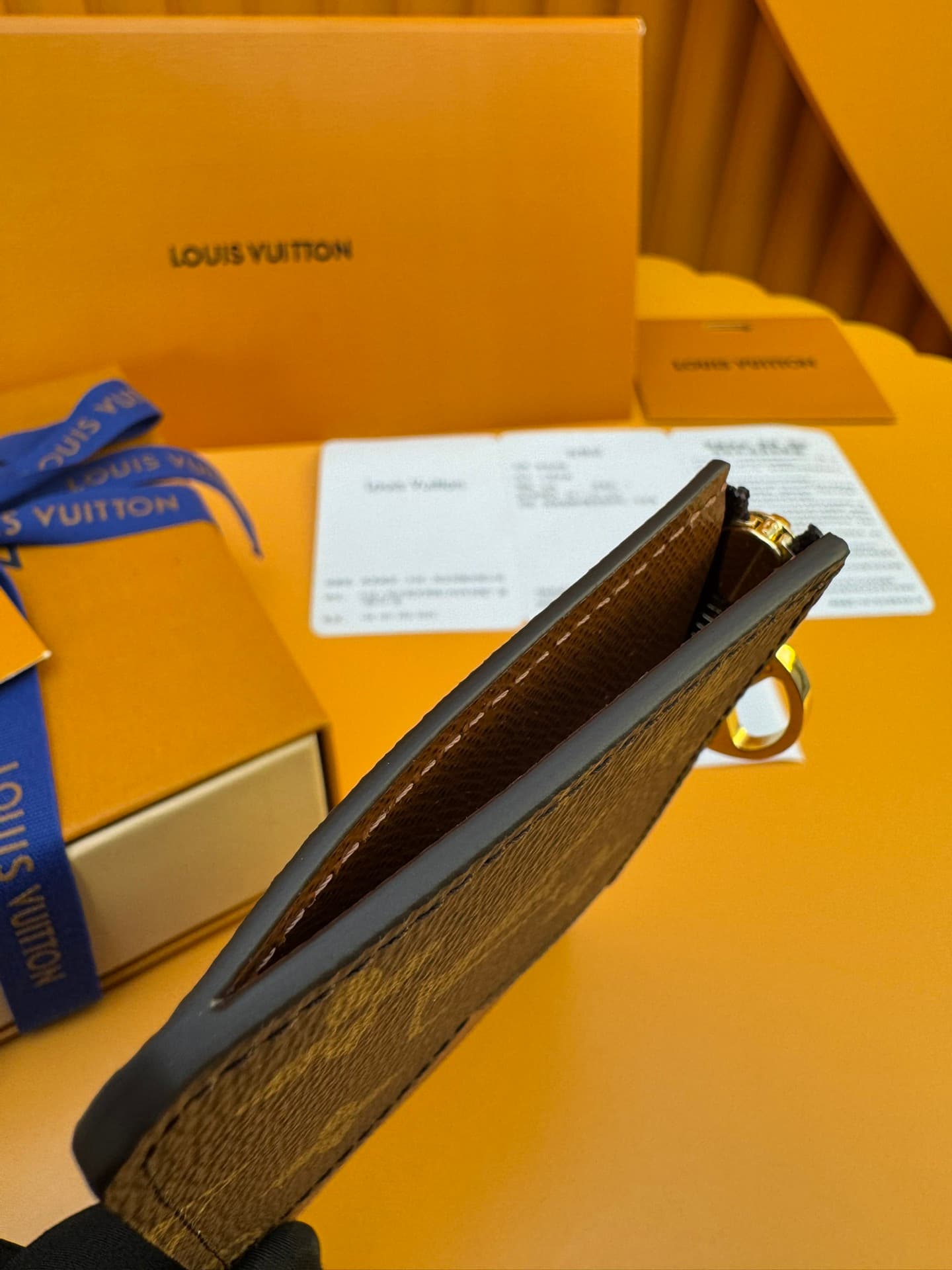 Louis Vuitton Romy Card Holder Monogram coated canvas M81881 Brown High