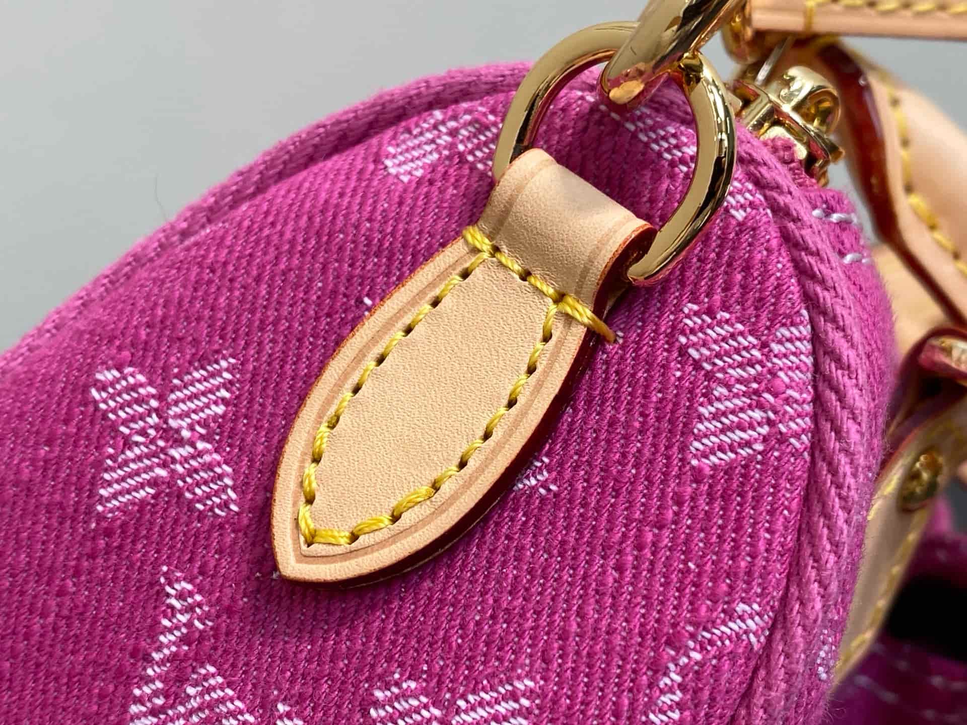 Louis Vuitton Nano Speedy Monogram Fuchsia Denim M27603 High