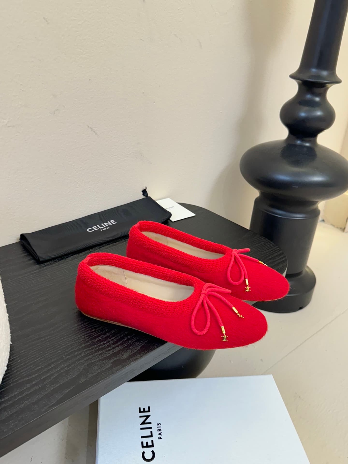 CELINE ABBY BALLERINA IN Alpaca Wool Shoes Women