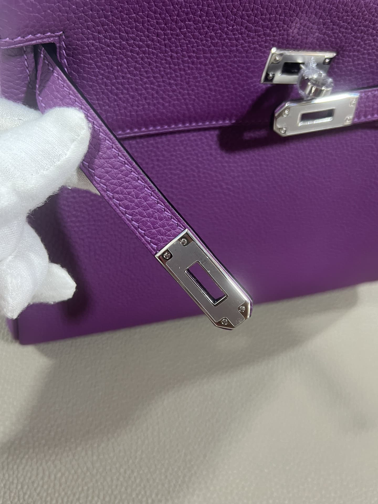Hermes Kelly 25/28/32cm Retourne Bag Togo Leather In Anemone WAX High