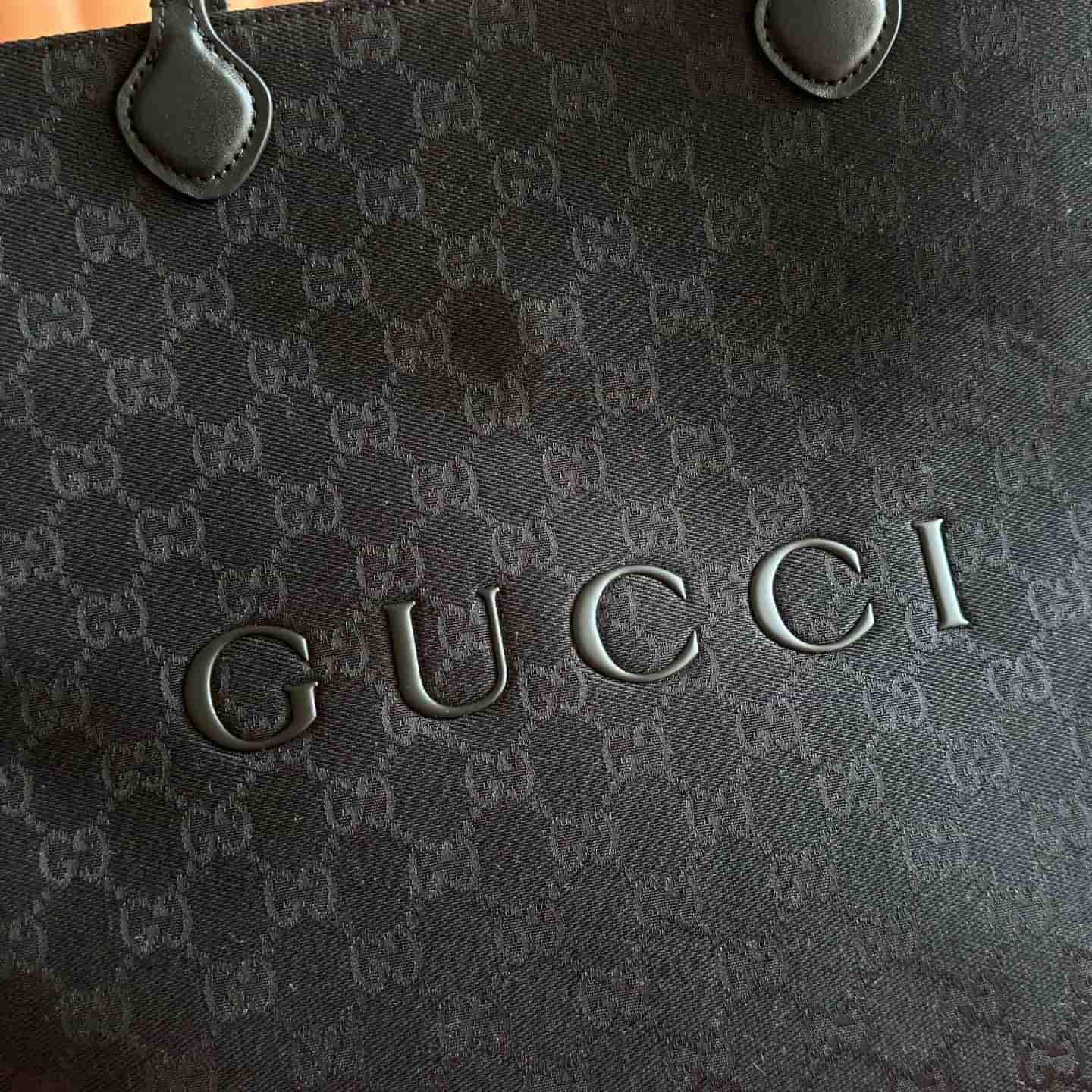 Gucci NY large tote bag Grey and black GG canvas ‎A00B4R High