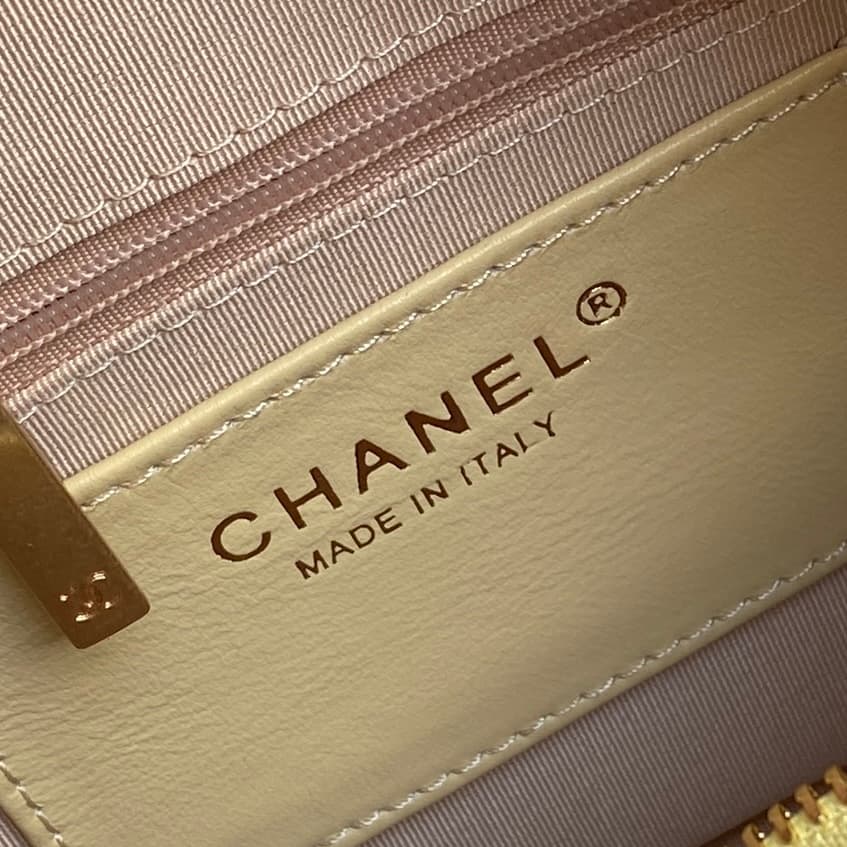 Chanel Trendy Pockets Hobo Bag Lambskin & Gold Metal Yellow AS5339 A