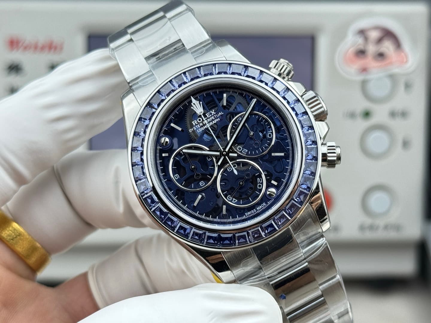 Rolex Daytona Watch with Sapphire Bezel and Obsidian Dial TOP