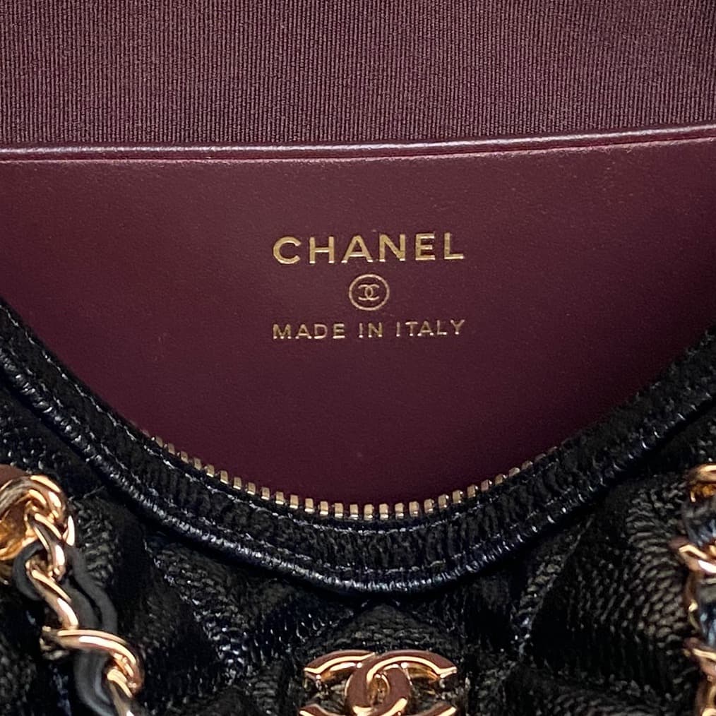 Chanel Classic Clutch with Chain Grained Calfskin & Gold-Tone Metal Black AP4474 High