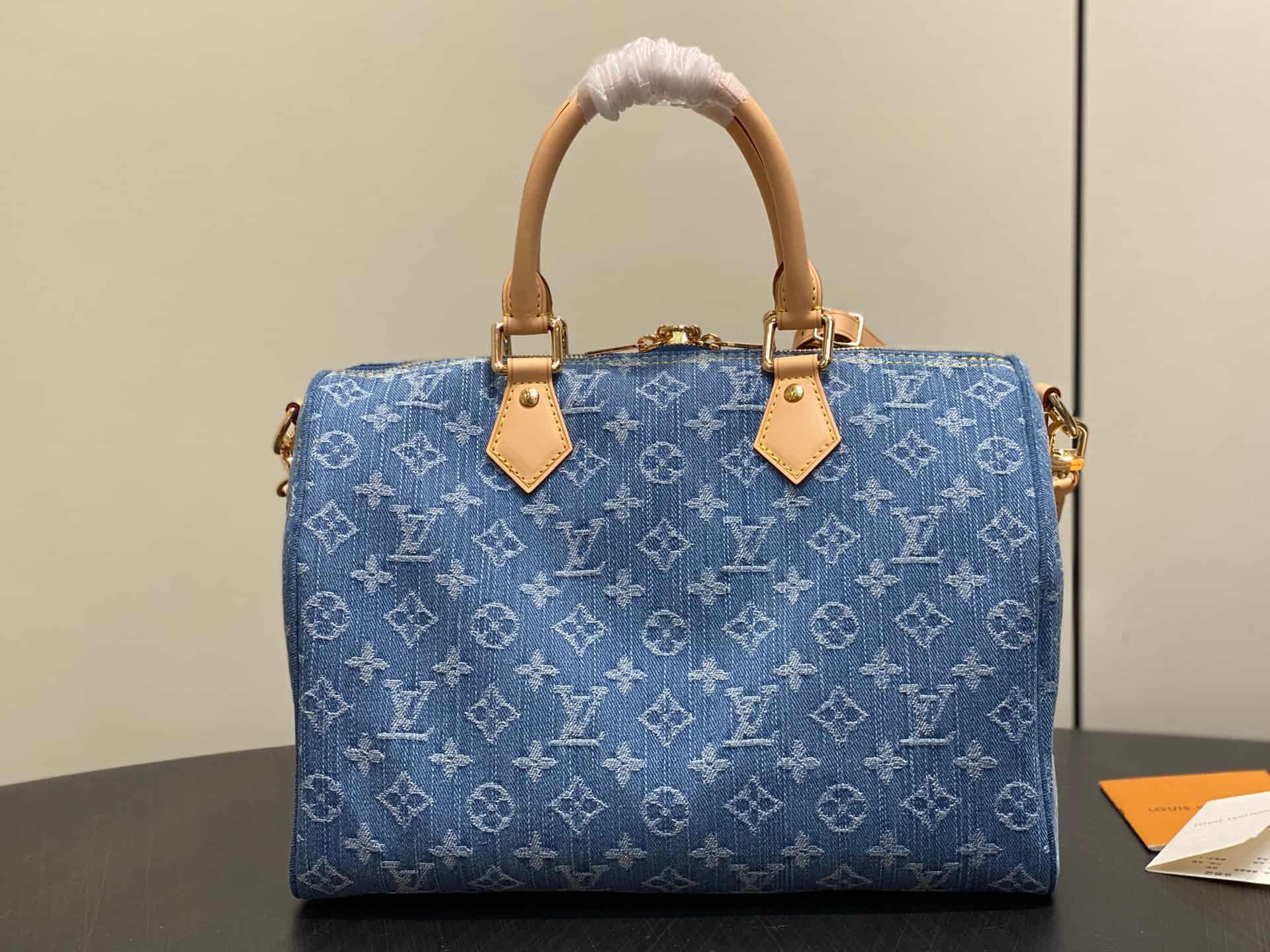 Louis Vuitton Speedy Soft 30 Monogram Denim M14430 High