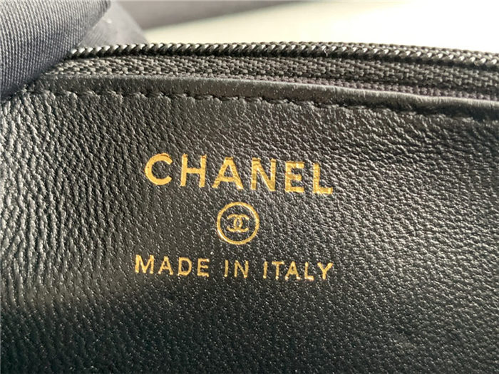 Chanel Wallet on Chain With Handle AP2844 Lambskin & Gold-Tone Metal Black A