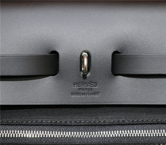 Hermes Herbag 31 bag Canvas and Leather Black High