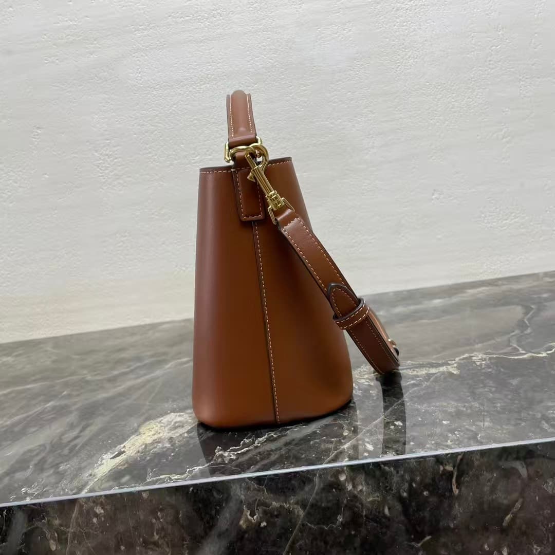 Celine SMALL BUCKET LOUISE IN SMOOTH CALFSKIN TAN High
