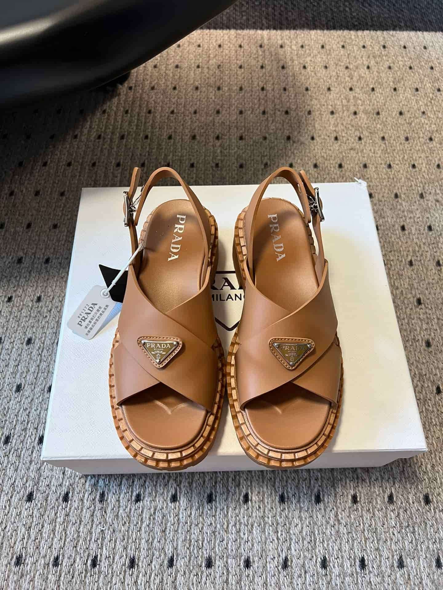 Prada Barley Rubber Sandal Shoes Women