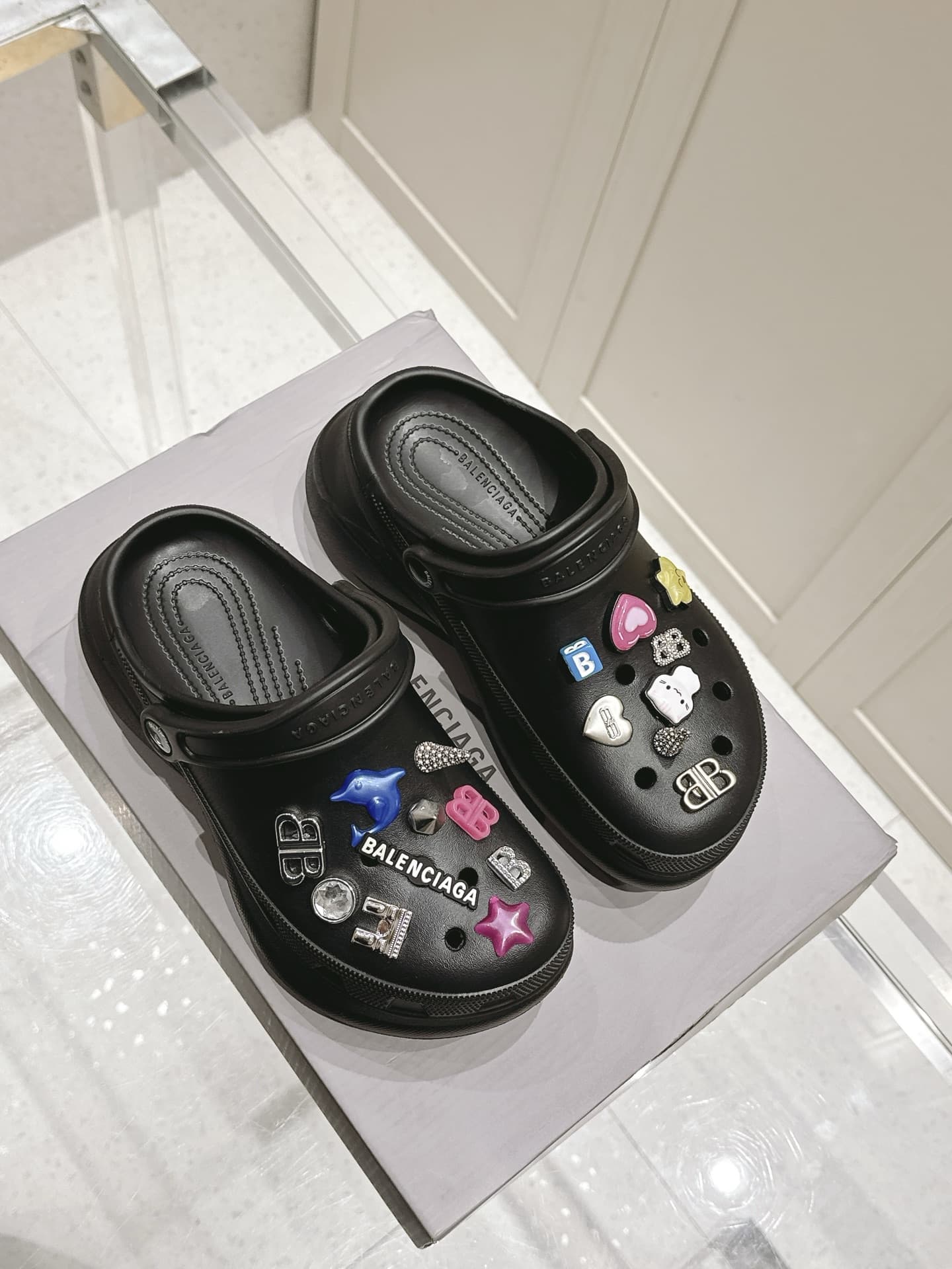 Balenciaga Women's Crocs Mule Jibbitz