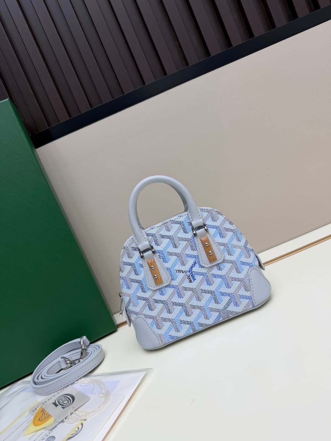 Goyard Vendôme Nano bag in Goyardine coated canvas Blue High